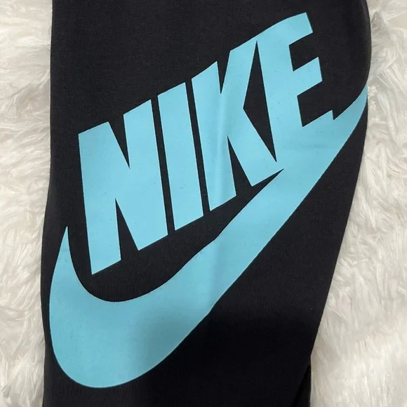 Plus Size Women's Essential High-Rise Leggings Black / Copa Blue 3X - Picture 6 of 10